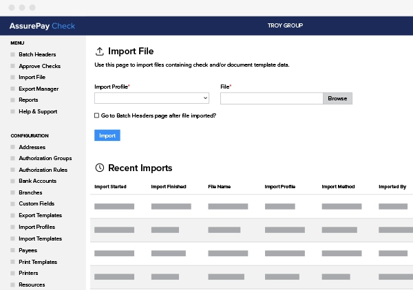 Interface graphique AssurePayGraphic affichant les détails des lots