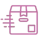 Icône de boîte rose 