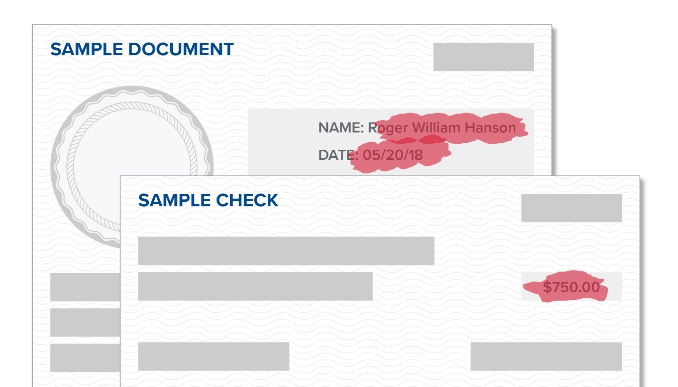 vérifier l'échantillon de document